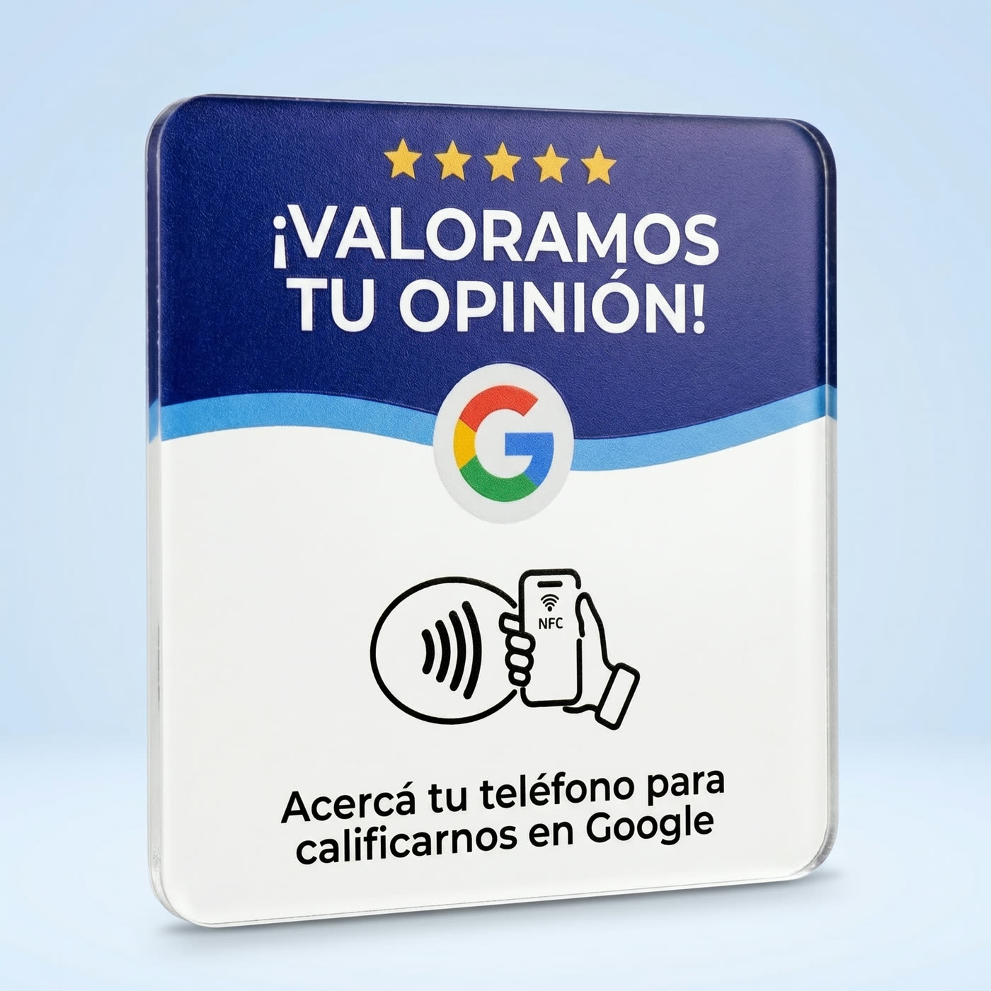 Placa NFC de Acrílico para Reseñas Google